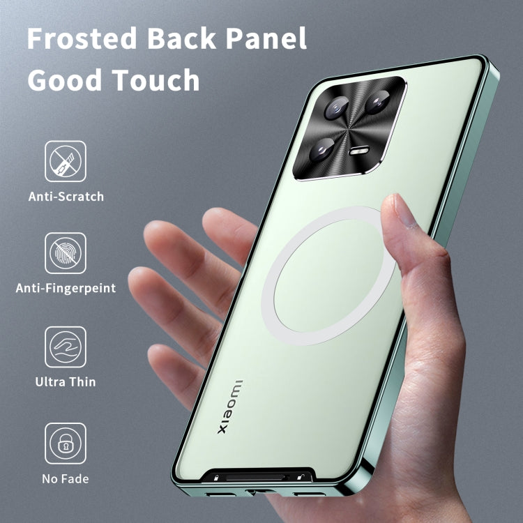 For Xiaomi 13 MagSafe Magnetic Frosted Metal Phone Case(Green) - 13 Cases by buy2fix | Online Shopping UK | buy2fix