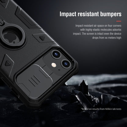For iPhone 11 NILLKIN Shockproof CamShield Armor Protective Case with Invisible Ring Holder(Black) - iPhone 11 Cases by NILLKIN | Online Shopping UK | buy2fix