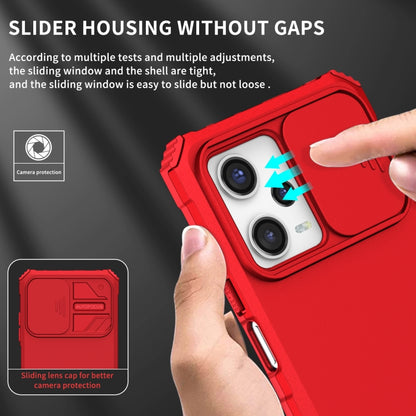 For Xiaomi Redmi Note 12 Pro 5G / Poco X5 Pro Stereoscopic Holder Sliding Camshield Phone Case(Red) - Note 12 Pro Cases by buy2fix | Online Shopping UK | buy2fix