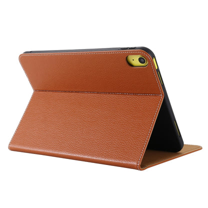 For iPad 2025 / 2022 GEBEI Silk Texture Flip Tablet Leather Case(Brown) - iPad 2025 / 2022 Cases by GEBEI | Online Shopping UK | buy2fix