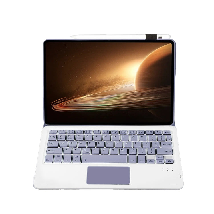 For OPPO Pad 2 11.61 inch 2023 OP13-A Lambskin Texture Ultra-thin Detachable Bluetooth Keyboard Leather Case with Touchpad(Purple) - Others Keyboard by buy2fix | Online Shopping UK | buy2fix