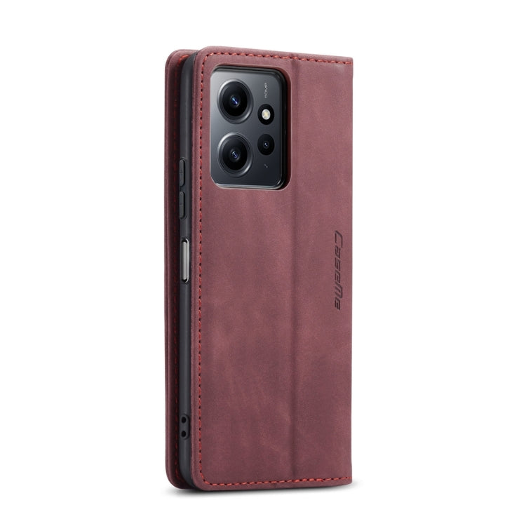 For Xiaomi Redmi Note 12 4G Global CaseMe 013 Multifunctional Horizontal Flip Leather Phone Case(Wine Red) - Xiaomi Cases by CaseMe | Online Shopping UK | buy2fix