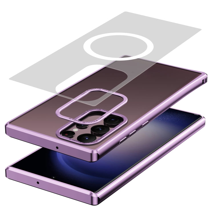 For Samsung Galaxy S23 Ultra 5G MagSafe Magnetic PC Phone Case(Purple) - Galaxy S23 Ultra 5G Cases by buy2fix | Online Shopping UK | buy2fix