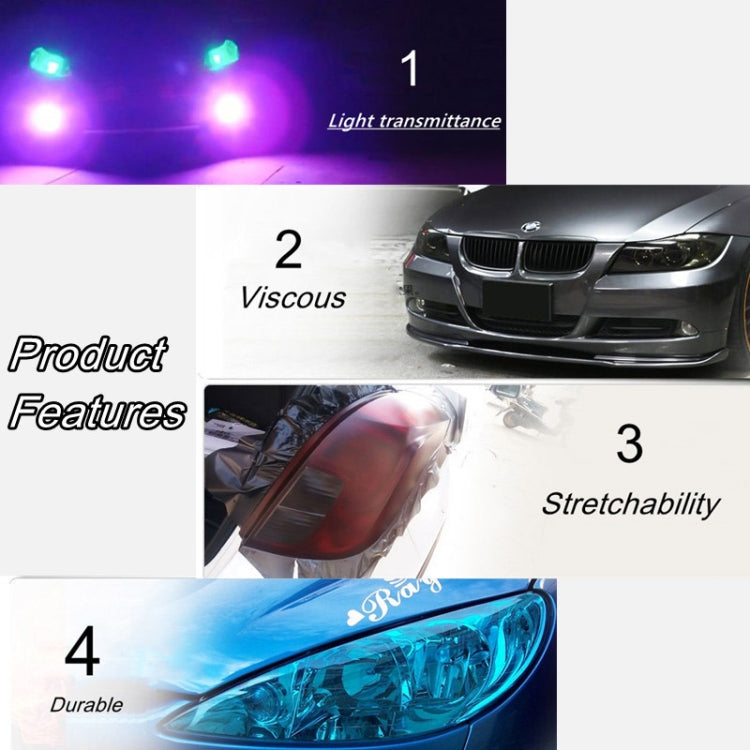 2pcs Car Headlight Protective Film Tail Light Film Motorcycle Fog Light Film, Size:30 x 100cm(Matte Black) - In Car by buy2fix | Online Shopping UK | buy2fix