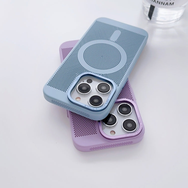 For iPhone 13 Grid Cooling MagSafe Magnetic Phone Case(Dark Purple) - iPhone 13 Cases by buy2fix | Online Shopping UK | buy2fix