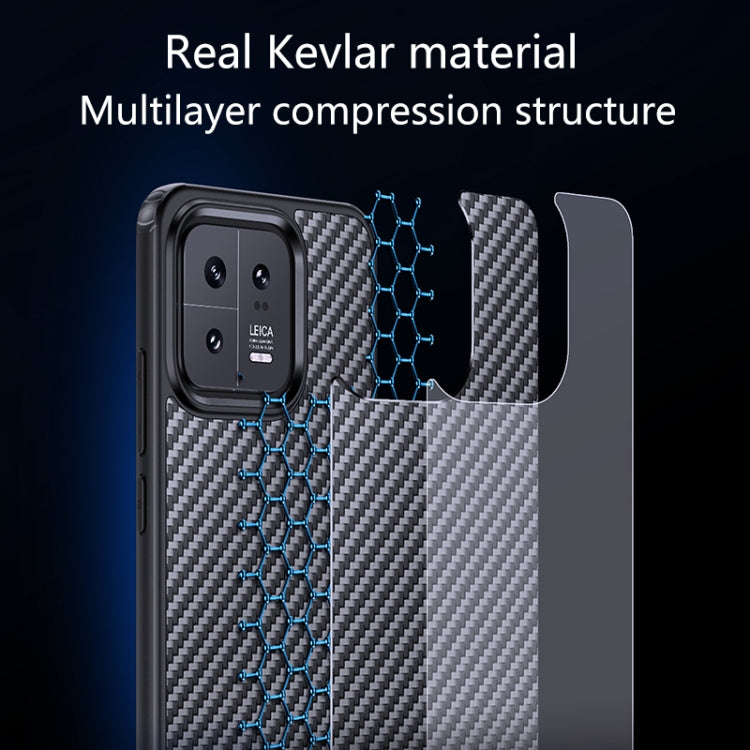 For Xiaomi 13 wlons Magsafe Carbon Fiber Kevlar TPU Phone Case(Black) - 13 Cases by wlons | Online Shopping UK | buy2fix