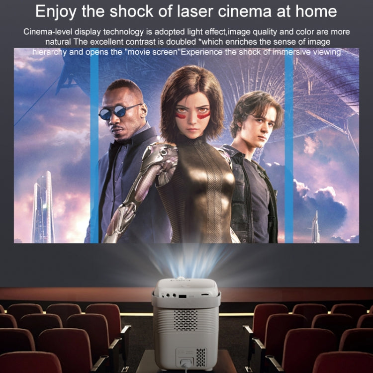 A007 Portable 1280 x 720 HD 113 ANSI Smart LED Projector, Plug:UK Plug(White) - Consumer Electronics by buy2fix | Online Shopping UK | buy2fix