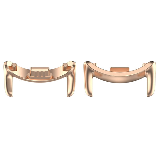 For Xiaomi Mi Band 8 1 Pair Stainless steel Metal Watch Band Connector(Rose Gold) -  by buy2fix | Online Shopping UK | buy2fix