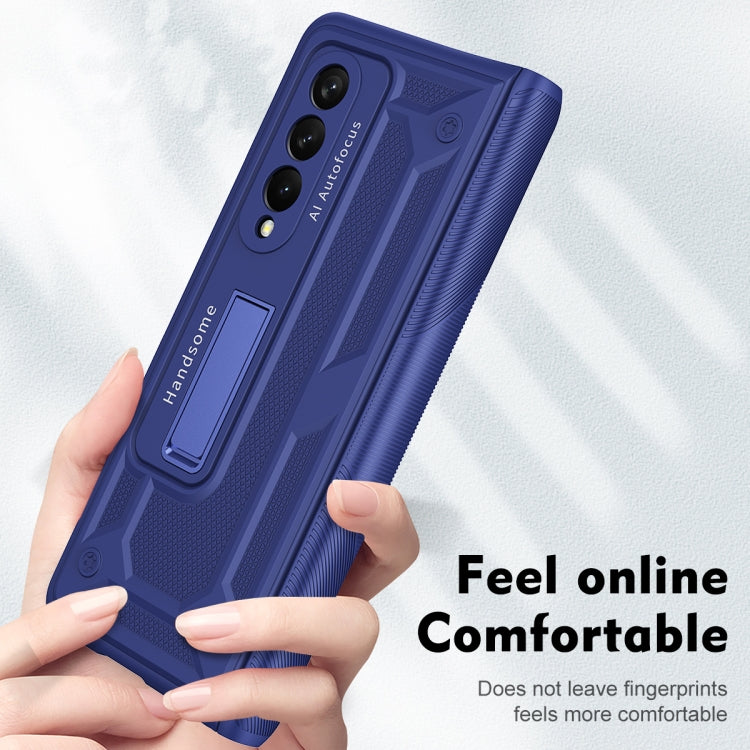 For Samsung Galaxy Z Fold3 5G integrated Shockproof Phone Case with Hinge(Blue) - Galaxy Phone Cases by buy2fix | Online Shopping UK | buy2fix