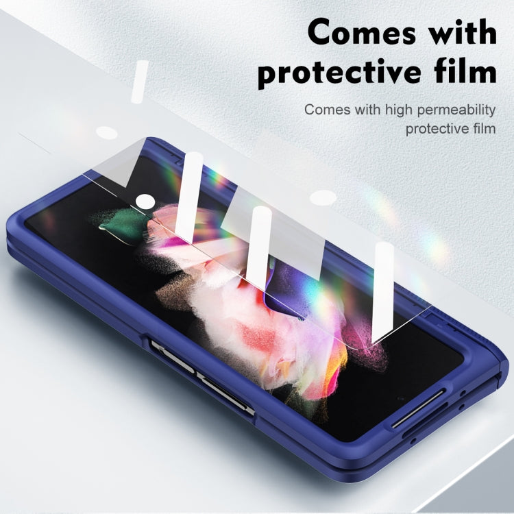 For Samsung Galaxy Z Fold2 5G integrated Shockproof Phone Case with Hinge(Blue) - Galaxy Phone Cases by buy2fix | Online Shopping UK | buy2fix