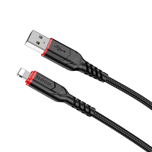 hoco X59 Victory 2.4A USB to 8 Pin Charging Data Dable, Length:2m(Black) - Normal Style Cable by hoco | Online Shopping UK | buy2fix