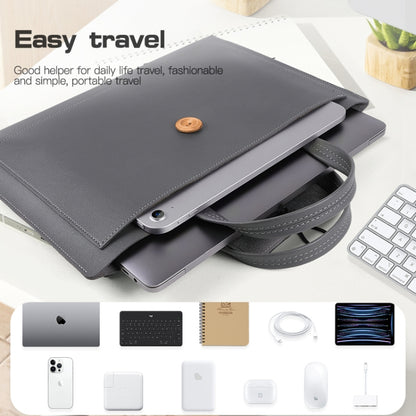 13-14 inch Universal Elastic Thread Button Portable Laptop Inner Bag(Black) - 13.3 inch by buy2fix | Online Shopping UK | buy2fix