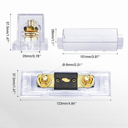 2 in 1 ANL Car Fuse Holder Electrical Protection Insulating Cover, Current:100A -  by buy2fix | Online Shopping UK | buy2fix