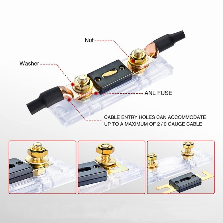 2 in 1 ANL Car Fuse Holder Electrical Protection Insulating Cover, Current:200A -  by buy2fix | Online Shopping UK | buy2fix