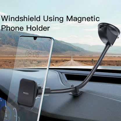 Yesido C109 360 Degree Rotation Car Windshield Suction Cup Magsafe Magnetic Phone Holder(Black) - Universal Car Holders by Yesido | Online Shopping UK | buy2fix