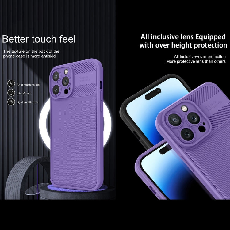 For Xiaomi Redmi Note 12 4G Twill Texture TPU Shockproof Phone Case(Purple) - Note 12 Cases by buy2fix | Online Shopping UK | buy2fix