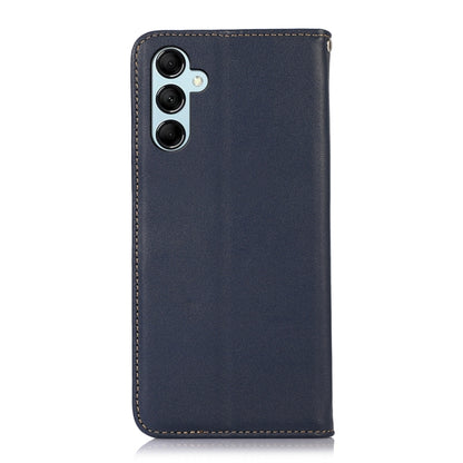 For Samsung Galaxy M54 5G KHAZNEH Nappa Top Layer Cowhide Leather Phone Case(Blue) - Galaxy Phone Cases by buy2fix | Online Shopping UK | buy2fix