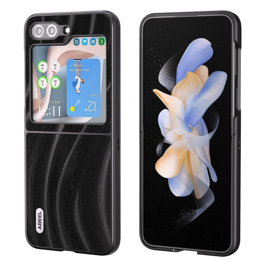 For Samsung Galaxy Z Flip5 ABEEL Galactic Pattern Protective Phone Case(Black) - Galaxy Phone Cases by buy2fix | Online Shopping UK | buy2fix