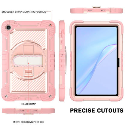 For Huawei MatePad SE 10.4 360 Degree Rotation PC Contrast Silicone Tablet Case(Rose Gold) - For Huawei by buy2fix | Online Shopping UK | buy2fix