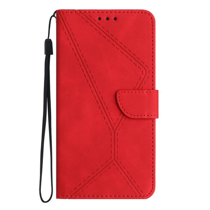 For Xiaomi 13 Stitching Embossed Leather Phone Case(Red) - 13 Cases by buy2fix | Online Shopping UK | buy2fix