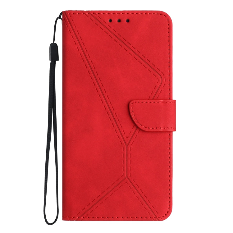 For Redmi Note 11 4G Global Stitching Embossed Leather Phone Case(Red) - Xiaomi Cases by buy2fix | Online Shopping UK | buy2fix