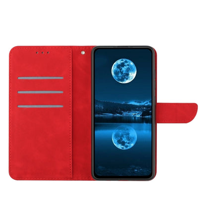 For Xiaomi POCO C40 Stitching Embossed Leather Phone Case(Red) - Xiaomi Cases by buy2fix | Online Shopping UK | buy2fix