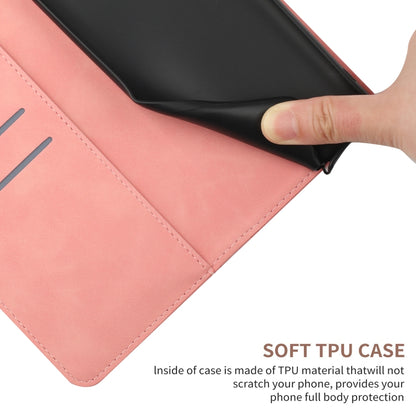 For Xiaomi POCO M5 / M4 5G Stitching Embossed Leather Phone Case(Pink) - Xiaomi Cases by buy2fix | Online Shopping UK | buy2fix