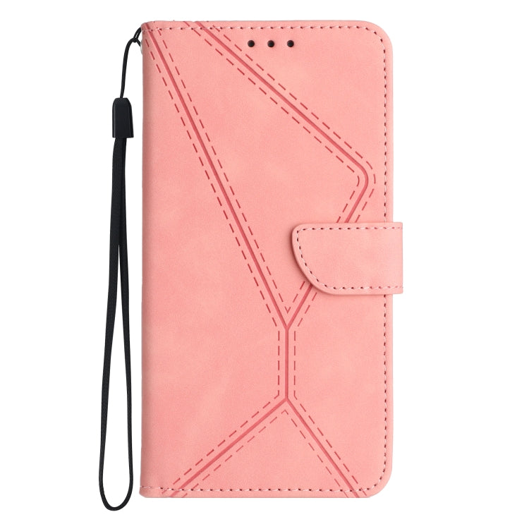 For Xiaomi POCO X4 GT Stitching Embossed Leather Phone Case(Pink) - Xiaomi Cases by buy2fix | Online Shopping UK | buy2fix