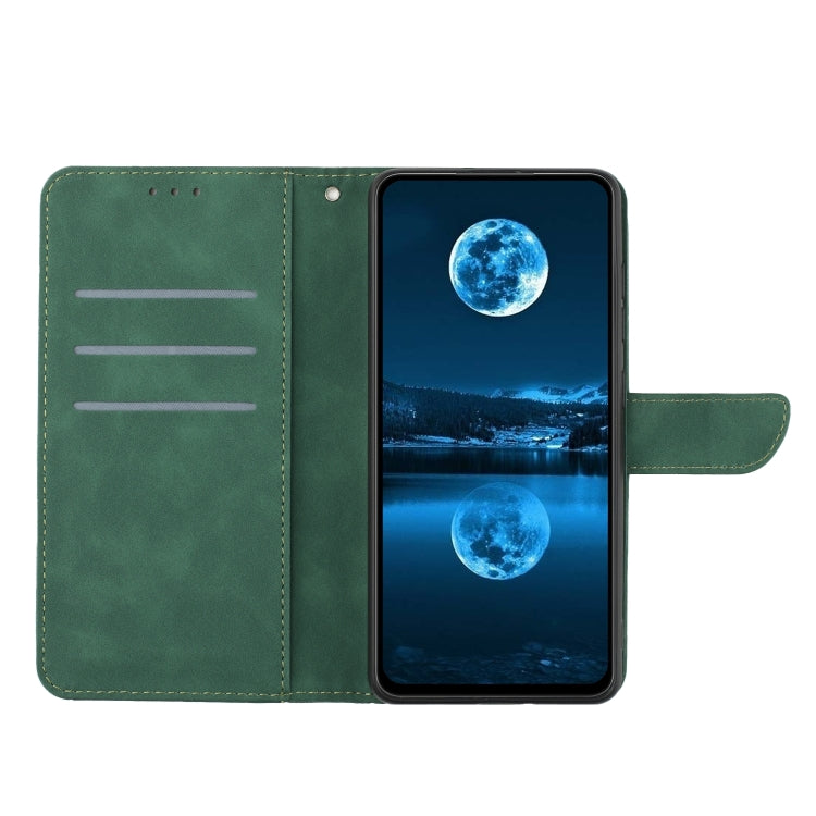 For Xiaomi Redmi Note 12S Stitching Embossed Leather Phone Case(Green) - Xiaomi Cases by buy2fix | Online Shopping UK | buy2fix