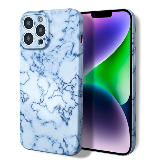 For iPhone XR Marble Pattern Phone Case(Blue White) - More iPhone Cases by buy2fix | Online Shopping UK | buy2fix