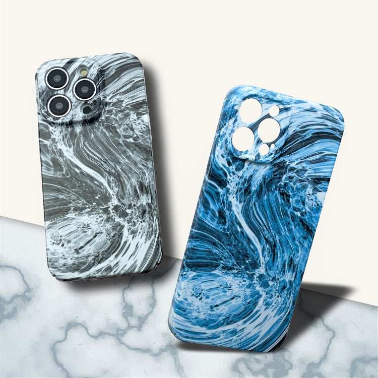 For iPhone XS / X Marble Pattern Phone Case(Navy Blue White) - More iPhone Cases by buy2fix | Online Shopping UK | buy2fix