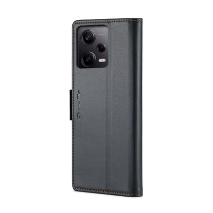 CaseMe 023 Butterfly Buckle Litchi Texture RFID Anti-theft Leather Phone Case For Xiaomi Poco X5 Pro 5G/Redmi Note 12 Pro 5G Global(Black) - Xiaomi Cases by CaseMe | Online Shopping UK | buy2fix