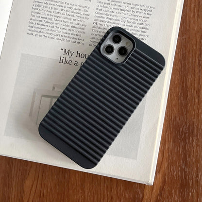 For iPhone 11 Stripe Pattern Cooling TPU Phone Case(Black) - iPhone 11 Cases by buy2fix | Online Shopping UK | buy2fix