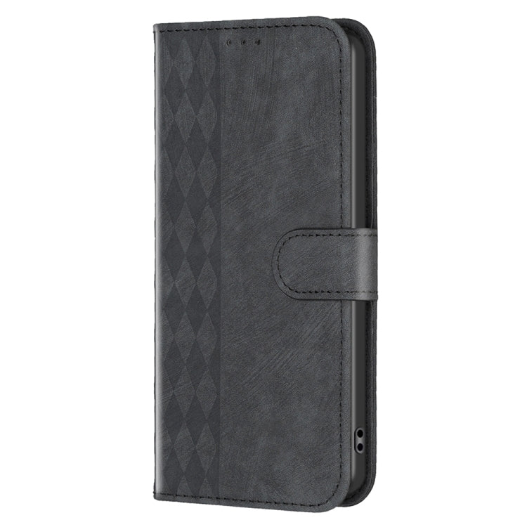 For Xiaomi 11T / 11T Pro Plaid Embossed Leather Phone Case(Black) - Xiaomi Cases by buy2fix | Online Shopping UK | buy2fix