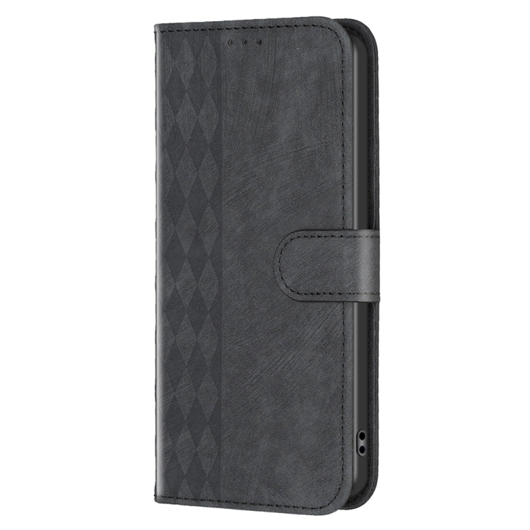For Xiaomi 12 Pro Plaid Embossed Leather Phone Case(Black) - 12 Pro Cases by buy2fix | Online Shopping UK | buy2fix
