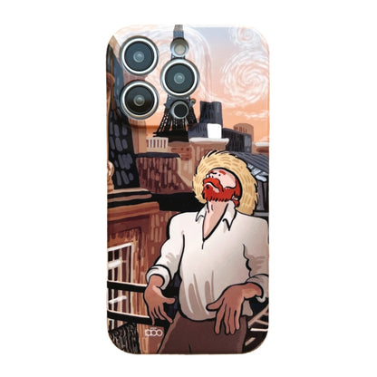 For iPhone 14 Precise Hole Oil Painting Pattern PC Phone Case(Tower) - iPhone 14 Cases by buy2fix | Online Shopping UK | buy2fix