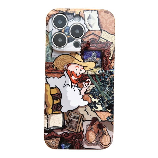 For iPhone 12 Pro Max Precise Hole Oil Painting Pattern PC Phone Case(Tobacco Pipe) - iPhone 12 Pro Max Cases by buy2fix | Online Shopping UK | buy2fix