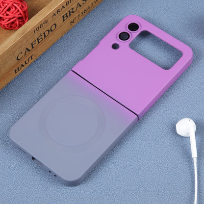 For Samsung Galaxy Z Flip3 5G Liquid TPU Silicone Gradient MagSafe Phone Case(Purple Grey) - Galaxy Phone Cases by buy2fix | Online Shopping UK | buy2fix