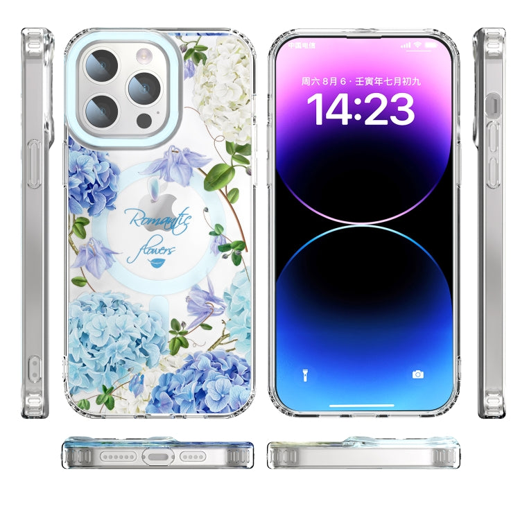 For iPhone 14 MagSafe Magnetic TPU Phone Case(Small Floral) - iPhone 14 Cases by buy2fix | Online Shopping UK | buy2fix