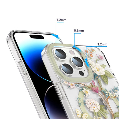 For iPhone 14 MagSafe Magnetic TPU Phone Case(Blue Hydrangea Ball) - iPhone 14 Cases by buy2fix | Online Shopping UK | buy2fix
