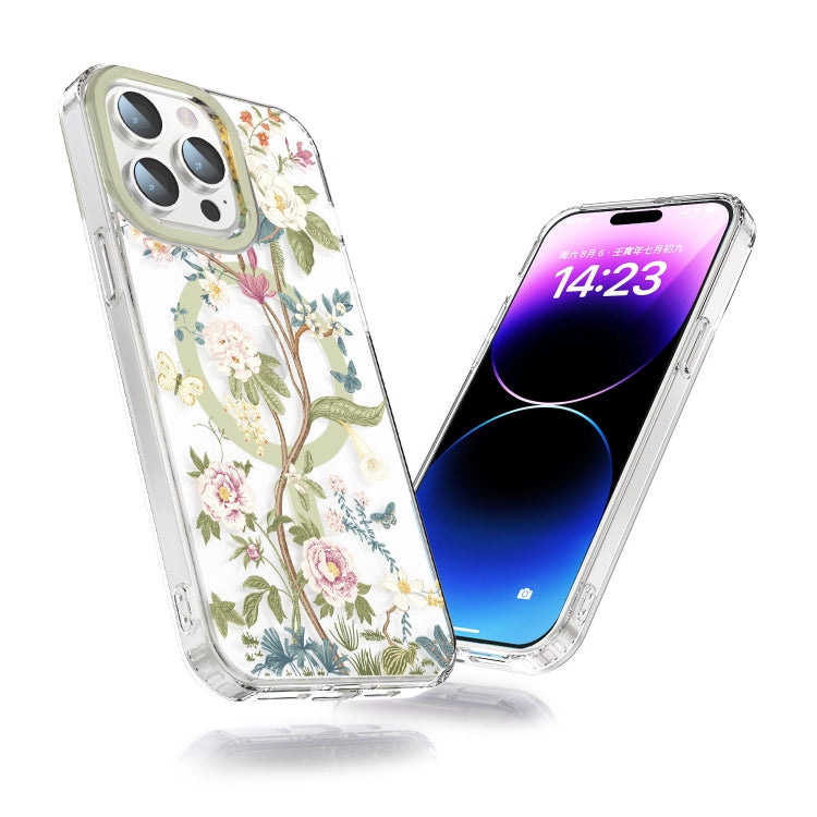 For iPhone 11 MagSafe Magnetic TPU Phone Case(Blue Hydrangea Ball) - iPhone 11 Cases by buy2fix | Online Shopping UK | buy2fix