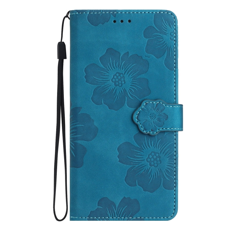 For Xiaomi 12 Lite Flower Embossing Pattern Leather Phone Case(Blue) - Xiaomi Cases by buy2fix | Online Shopping UK | buy2fix