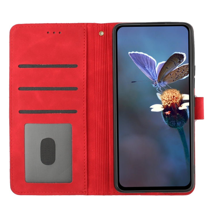 For Xiaomi 12 Lite Flower Embossing Pattern Leather Phone Case(Red) - Xiaomi Cases by buy2fix | Online Shopping UK | buy2fix