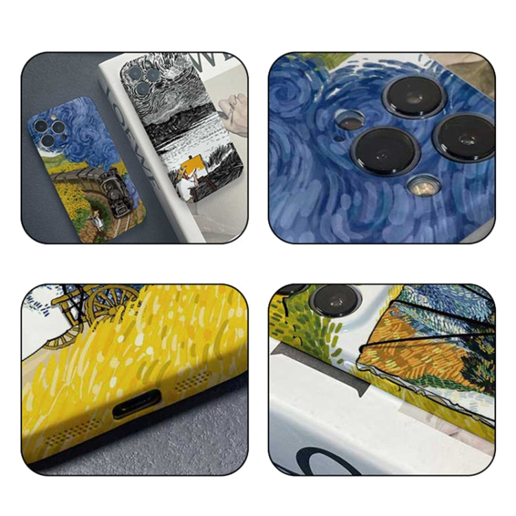 For iPhone 11 Pro Max Precise Hole Oil Painting Pattern PC Phone Case(Inkwash) - iPhone 11 Pro Max Cases by buy2fix | Online Shopping UK | buy2fix