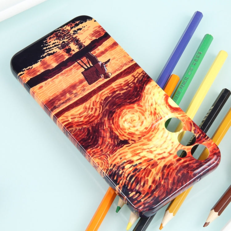 For Samsung Galaxy S22+ 5G Precise Hole Oil Painting Pattern PC Phone Case(Sunset) - Galaxy S22+ 5G Cases by buy2fix | Online Shopping UK | buy2fix