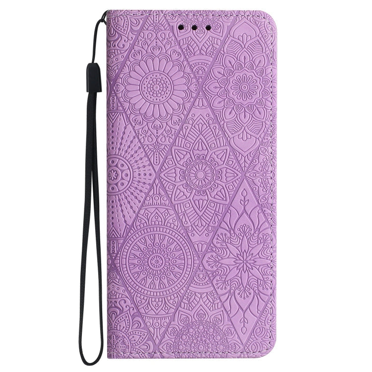 For Samsung Galaxy A32 5G Ethnic Embossed Adsorption Leather Phone Case(Purple) - Galaxy A32 5G Cases by buy2fix | Online Shopping UK | buy2fix