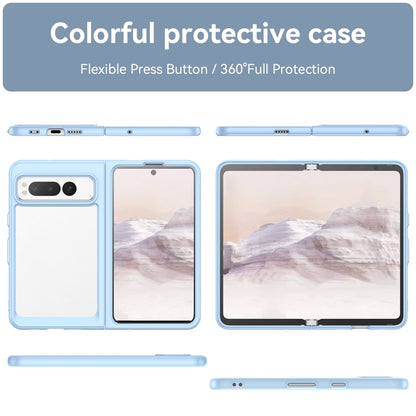 For Google Pixel Fold Colorful Series Acrylic + TPU Phone Case(Blue) - Google Cases by buy2fix | Online Shopping UK | buy2fix