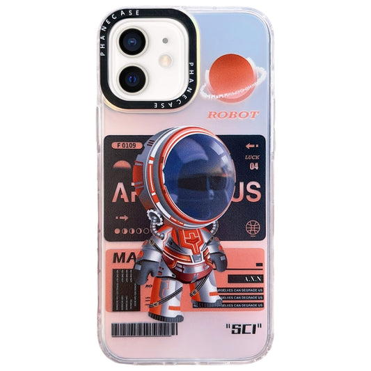 For iPhone 11 Mechanical Astronaut Pattern TPU Phone Case(Orange) - iPhone 11 Cases by buy2fix | Online Shopping UK | buy2fix