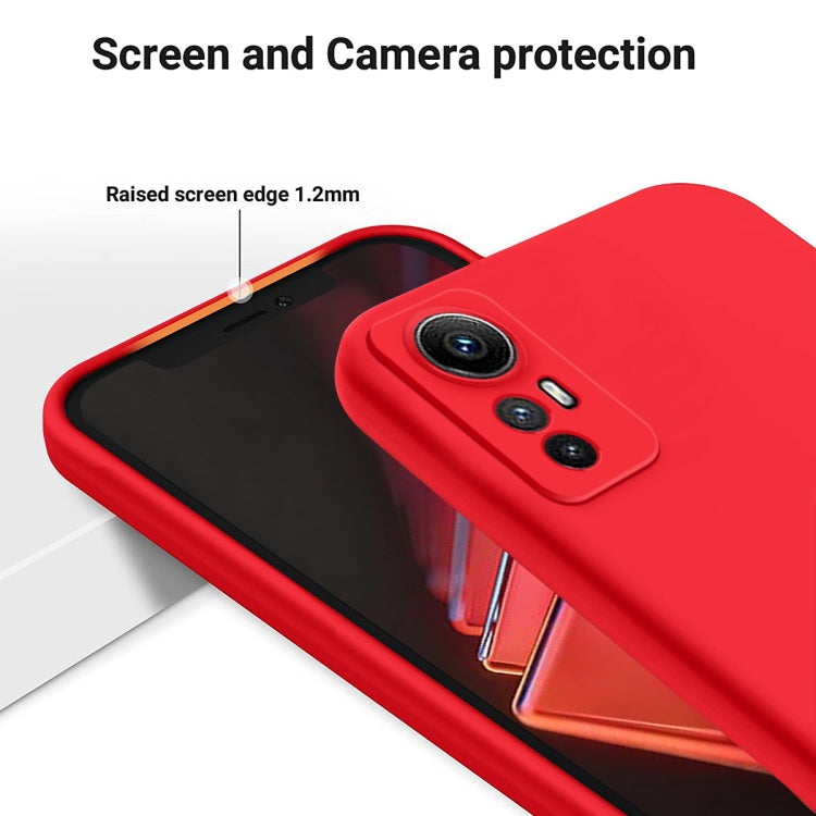 For Xiaomi Redmi Note 12S 4G Pure Color Liquid Silicone Shockproof Phone Case(Red) - Xiaomi Cases by buy2fix | Online Shopping UK | buy2fix