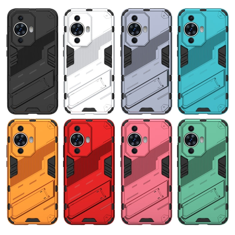 For Huawei nova 11 4G Punk Armor 2 in 1 PC + TPU Phone Case with Holder(Green) - Huawei Cases by buy2fix | Online Shopping UK | buy2fix